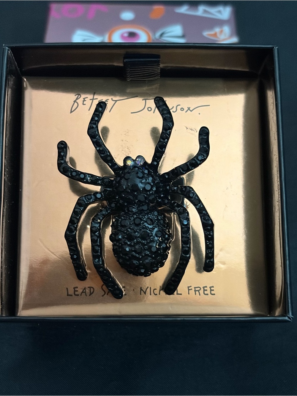 Betsey Johnson stretchy spider ring